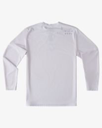 4 Boy's All Day Wave Loose Fit Long Sleeve Surf Tee White ABBWR00105 Billabong