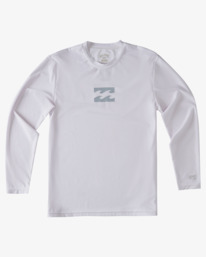 3 Boy's All Day Wave Loose Fit Long Sleeve Surf Tee White ABBWR00105 Billabong
