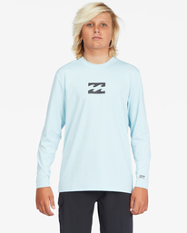 1 Boy's All Day Wave Loose Fit Long Sleeve Surf Tee Blue ABBWR00105 Billabong