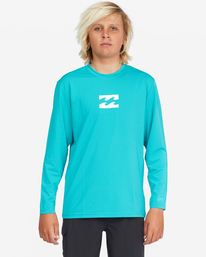 1 Boy's All Day Wave Loose Fit Long Sleeve Surf Tee Blue ABBWR00105 Billabong