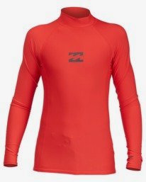 5 All Day Wave Performance Fit Rash Vest Red ABBWR00113 Billabong