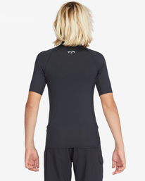 2 All Day Wave Performance Fit Rash Vest Black ABBWR00113 Billabong
