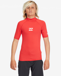 1 All Day Wave Performance Fit Rash Vest Red ABBWR00113 Billabong