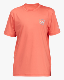 3 Boys' Crayon Wave Loose Fit Short Sleeve Surf Tee Orange ABBWR00122 Billabong
