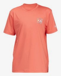 5 Boys' Crayon Wave Loose Fit Short Sleeve Surf Tee Orange ABBWR00122 Billabong