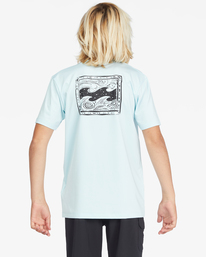 2 Boy's Crayon Wave Loose Fit Short Sleeve Surf Tee  ABBWR00122 Billabong