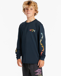 1 SNAKING ARCHES BOYS LF LS Bleu ABBWR03002 Billabong