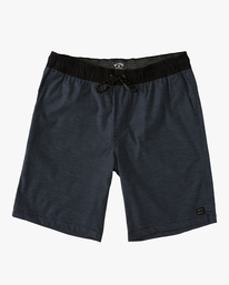0 Boys' Crossfire Elastic Waist Shorts 16" Blue ABBWS00111 Billabong