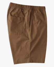 3 Boy's Layback Twill Elastic Waist Shorts 16" Brown ABBWS00120 Billabong