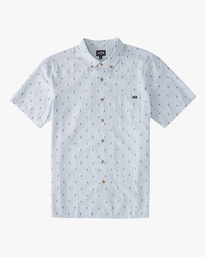 billabong, All Day Jacquard Chemise à Manches Courtes Pour Garçons, LIGHT BLUE (lbl) ALL DAY JACQUARD SS ABBWT00112