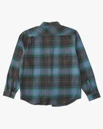 billabong, Boy's Coastline Flannel Shirt, RAVEN (rav) COASTLINE FLANNEL ABBWT00119