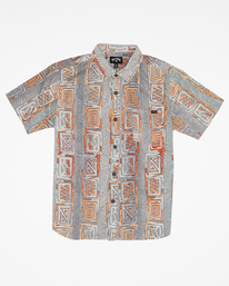 0 Boy's Sundays Floral Short Sleeve Shirt Red ABBWT00120 Billabong