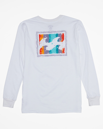 1 Boy's Crayon Wave Long Sleeve T-Shirt White ABBZT00317 Billabong