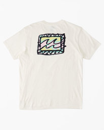 billabong, Boy's Crayon Wave T-Shirt, OFF WHITE (ofw) Crayon Wave - T-Shirt for Boys 8-16 ABBZT00356