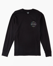 billabong, Boy's Rotor Diamond Long Sleeve T-Shirt, BLACK (blk) ROTOR DIAMOND LS ABBZT00366