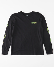 0 Boy's Snaking Arches Long Sleeve T-Shirt Black ABBZT00459 Billabong