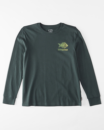 1 Boy's Sharky Long Sleeve T-Shirt Green ABBZT00461 Billabong