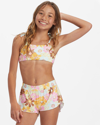 0 Girl's Flower Power Swim Short Boardshorts Multicolor ABGBS00134 Billabong