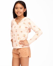 1 Girls' Rainbow Palms Pullover Hoodie Pink ABGFT00132 Billabong