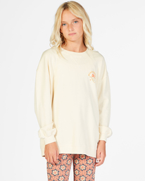 0 Girls' Making Waves Crewneck Sweatshirt White ABGFT00138 Billabong