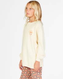 1 Girls' Making Waves Crewneck Sweatshirt White ABGFT00138 Billabong