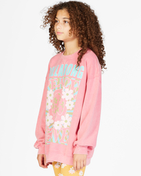 1 Girls' Making Waves Crewneck Sweatshirt Orange ABGFT00138 Billabong