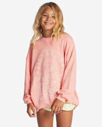 0 Girls' Making Waves Crewneck Sweatshirt Pink ABGFT00138 Billabong