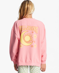 billabong, Girls' Making Waves Crewneck Sweatshirt, PINK WINK (mfk0) Making Waves - Sweatshirt for Girls 4-16 ABGFT00138