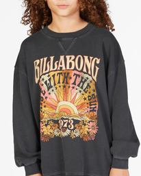 4 Girls' Making Waves Crewneck Sweatshirt Black ABGFT00138 Billabong