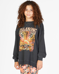 1 Girls' Making Waves Crewneck Sweatshirt Black ABGFT00138 Billabong