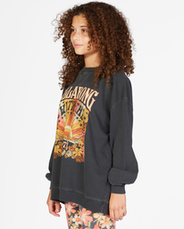 2 Girls' Making Waves Crewneck Sweatshirt Black ABGFT00138 Billabong