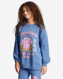 1 Girls' Making Waves Crewneck Sweatshirt Blue ABGFT00144 Billabong