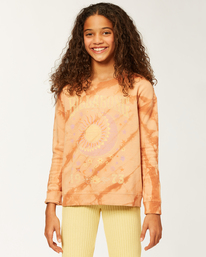 0 Girls' Making Waves Crewneck Sweatshirt Brown ABGFT00144 Billabong