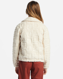 3 Grafton Button-Up Sherpa Veste En Polaire Pour Filles Blanc ABGFT00156 Billabong