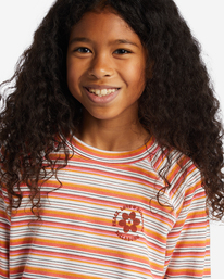 3 Girl's Little Sister Crew Neck Sweatshirt Pink ABGFT00173 Billabong