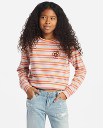 0 Girl's Little Sister Crew Neck Sweatshirt Pink ABGFT00173 Billabong