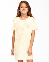 0 Girls' Keep It Beachy T-Shirt Dress Yellow ABGKD00101 Billabong