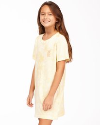 1 Girls' Keep It Beachy T-Shirt Dress Yellow ABGKD00101 Billabong
