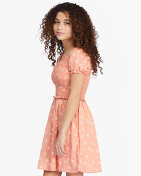 1 Girls' Dance Around Babydoll Mini Dress Orange ABGKD00141 Billabong