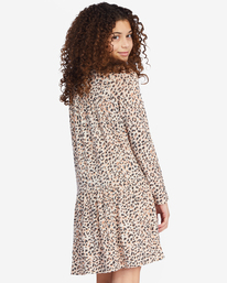 2 Girls' In The Wild Long Sleeve Mini Dress Multicolor ABGKD00142 Billabong