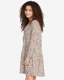 1 Girls' In The Wild Long Sleeve Mini Dress Multicolor ABGKD00142 Billabong