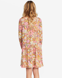 billabong, Girls' In The Wild Long Sleeve Mini Dress, SWEET CHOCOLATE (cnn0) IN THE WILD ABGKD00142