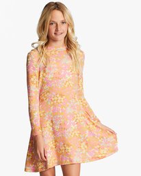 billabong, Girl's 4-16 Mod Moves Dress, SOFT PINK (mdd0) MOD MOVES ABGKD00143