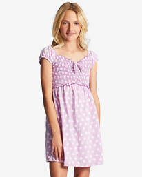 billabong, Girl's 4-16 Girly Tropics Dress, LILAC DREAM (pgr0) GIRLY TROPICS ABGKD00145