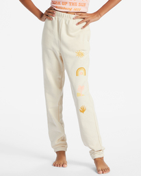 4 Girls' Making Waves High-Waist Sweatpants White ABGNP00120 Billabong