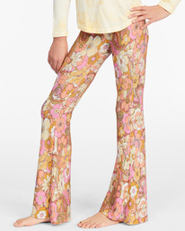 5 Girls' Tell Me Cozy High-Waisted Flare Pants Brown ABGNP00126 Billabong