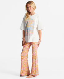 1 Girls' Tell Me Cozy High-Waisted Flare Pants Pink ABGNP00126 Billabong