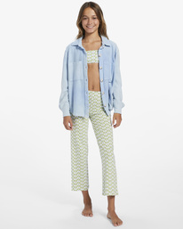 billabong, Girl's 4-16 Straight Up High Waist Cropped Pants, MOSS MEADOW (gkv0) STRAIGHT UP ABGNP00127