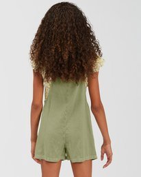 billabong, Wave Watch Jr Romper, AVOCADO (avo) Wave Watch - Dungaree Shorts for Girls 4-16 ABGNS00119