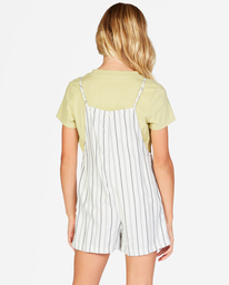 billabong, Wave Watch Jr Romper, SALT CRYSTAL 2 (sc2) Wave Watch - Dungaree Shorts for Girls 4-16 ABGNS00119